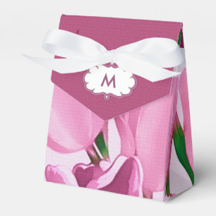 Spring Tulips Custom Monogram Gift, Favour Boxes