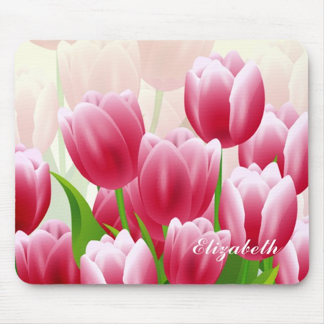 Spring Tulips Easter Custom Gift Mousepads (Front)