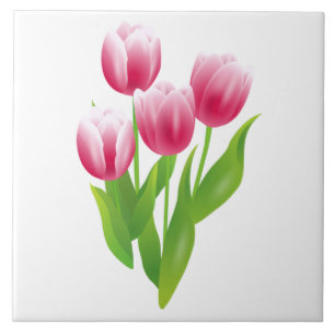 Spring Tulips. Easter Gift Tile