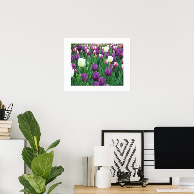 Spring Tulips Floral Photographic Poster (Home Office)