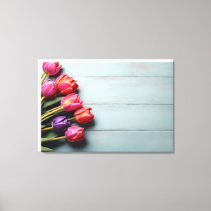 Spring tulips for Valentines day Canvas Print
