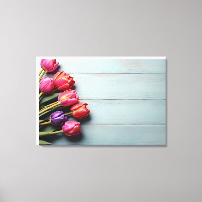 Spring tulips for Valentines day Canvas Print (Front)