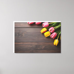Spring tulips for Valentines day Canvas Print