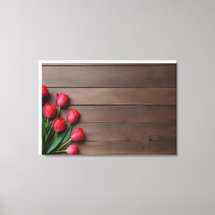 Spring tulips for Valentines day Canvas Print
