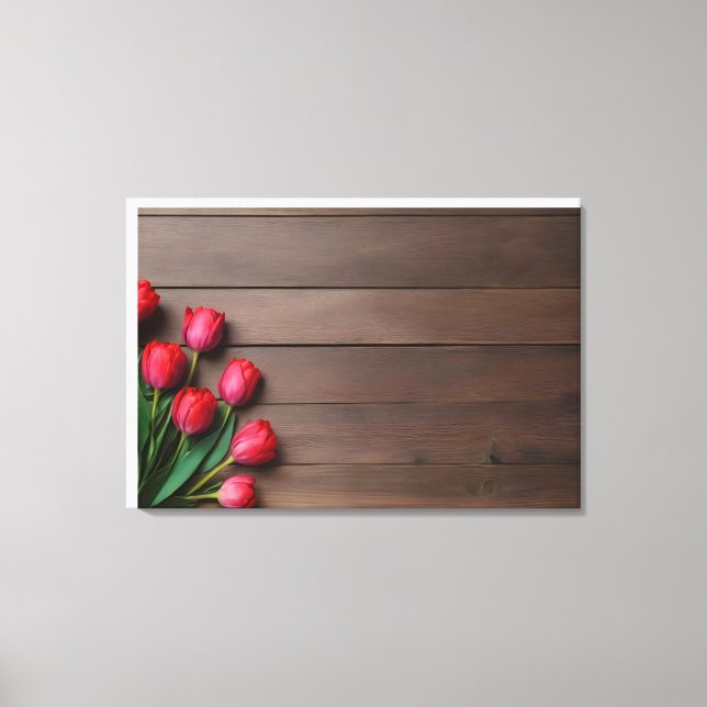 Spring tulips for Valentines day Canvas Print (Front)