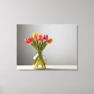Spring tulips for Valentines day Canvas Print