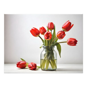 Spring tulips for Valentines day Photo Print