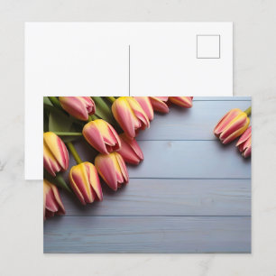 Spring tulips for Valentines day Postcard