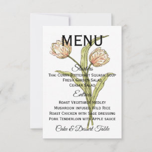 Spring Tulips Menu (fully customisable) Invitation
