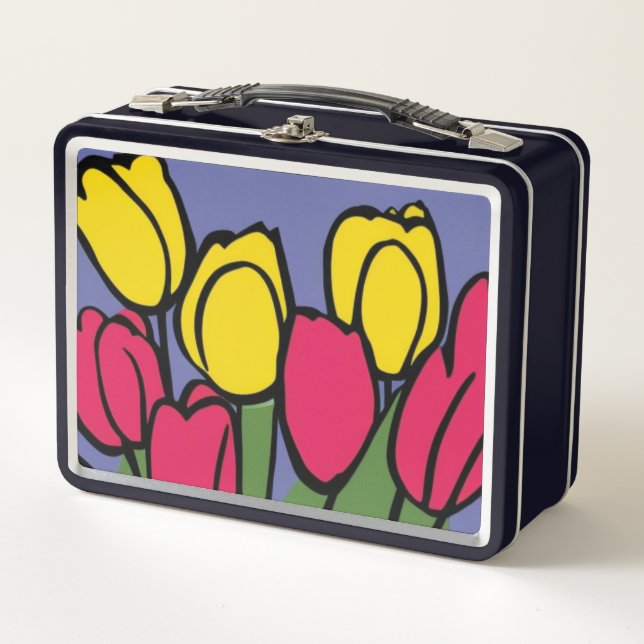 Spring Tulips Metal Lunch Box (Front)
