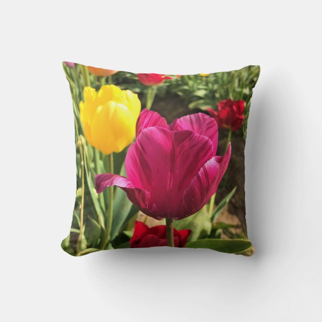 Spring Tulips, Oregon Cushion (Front)