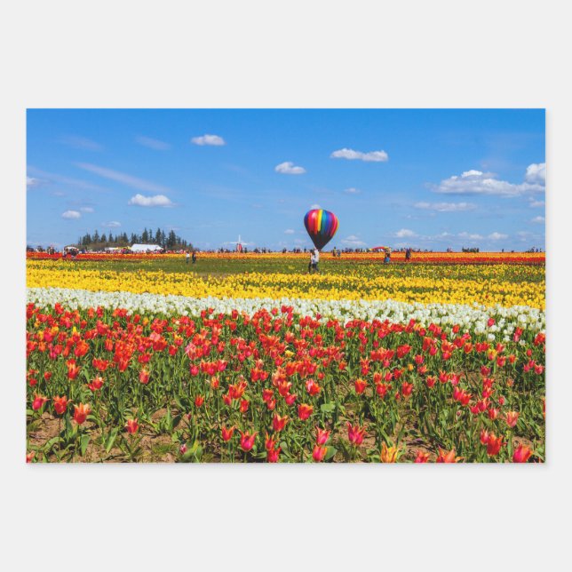 Spring Tulips Wrapping Paper Sheet Set (Front)
