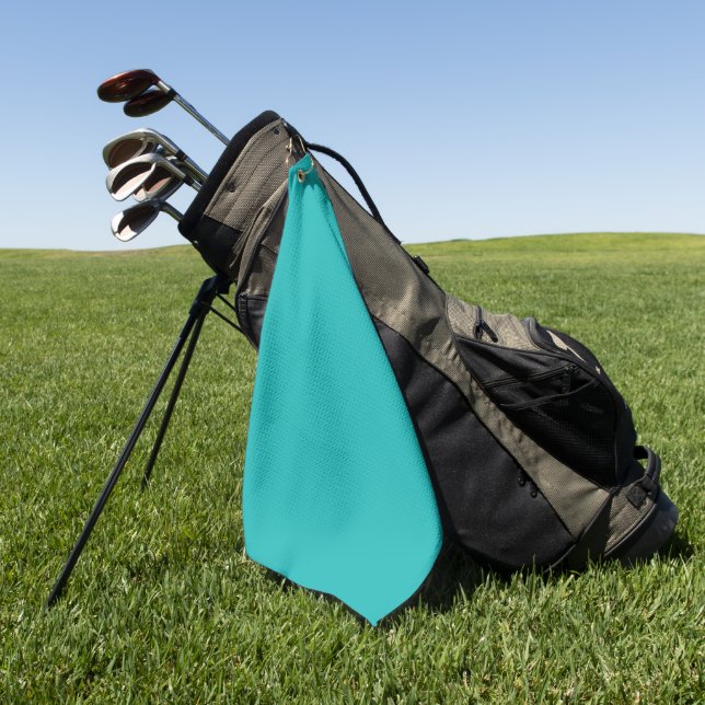 Spring Turquoise Blue  Golf Towel (Green)