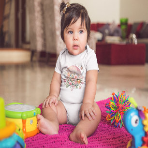 Spring Umbrella Flowers Baby Bodysuit
