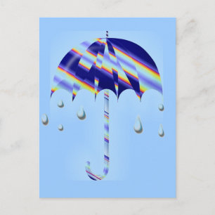 Spring Umbrella Postcard