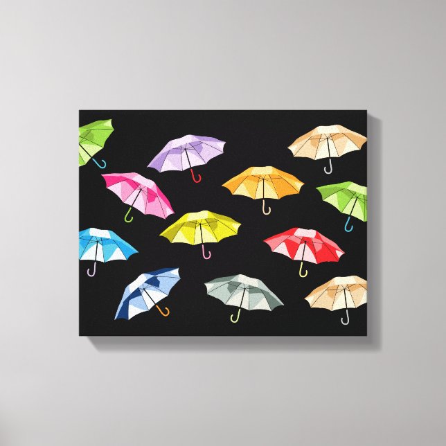 Spring Umbrellas Canvas Print (Front)