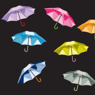 spring umbrellas tea towel