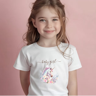 Spring Unicorn Watercolor Baby T-Shirt