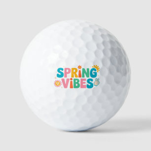 Spring Vibes – Cute & Colourful Seasonal Lettering Golf Balls