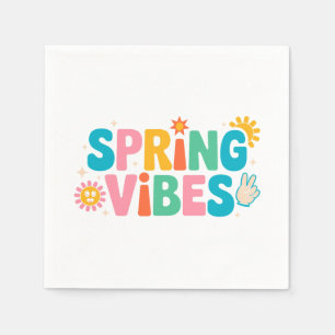 Spring Vibes – Cute & Colourful Seasonal Lettering Napkin