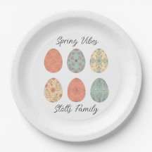 Spring Vibes – Personalised Easter Paper Plate wit