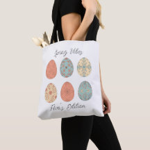 Spring Vibes – Personalised Easter Tote Bag with F