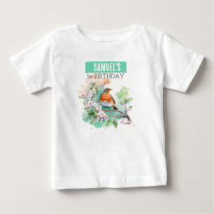 Spring Vibes Robin - 1st birthday T-shirt