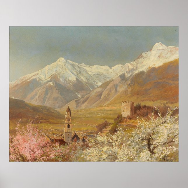 Spring View of Meran by Konrad Petrides Poster (Front)