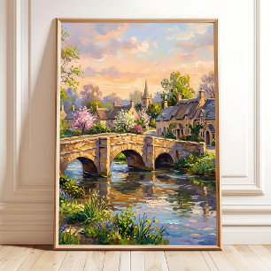 Spring Village Impressionist Wall Art
