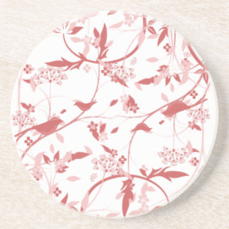 Spring Vines and Birds Companions Beverage Coaster