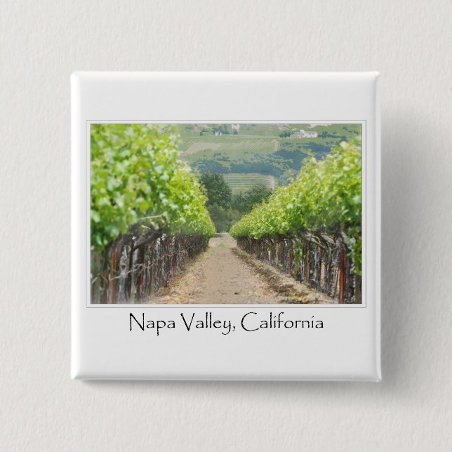 Spring Vineyard in Napa Valley California 15 Cm Square Badge (Front)