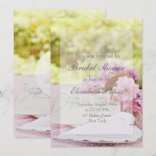 Spring vintage flower loveletter Bridal Shower Invitation