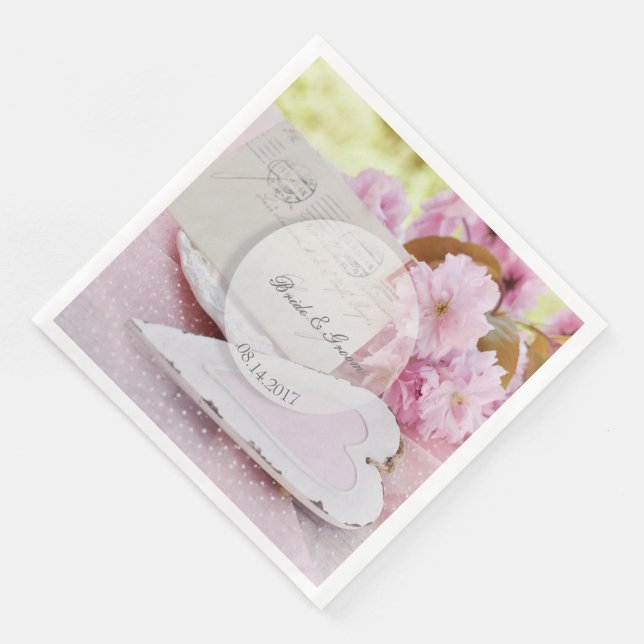 Spring vintage flower loveletter napkin (Corner)