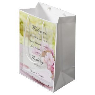 Spring vintage flower loveletter wedding medium gift bag