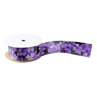 Spring Violets Ribbon Satin Ribbon