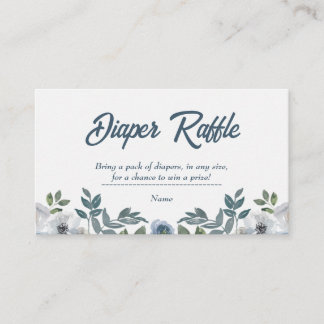 Spring Watercolor Baby Shower Diaper Raffle Enclosure Card