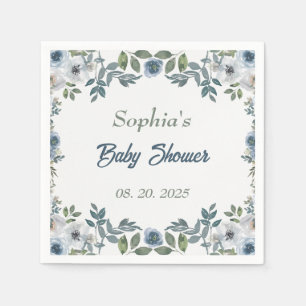Spring Watercolor Baby Shower Napkin