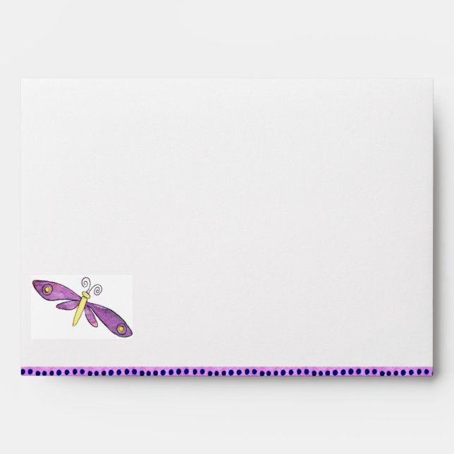Spring Watercolor Bat Mitzvah Invitation envelope (Front)