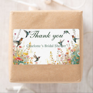 Spring Watercolor Birds Floral Monogram Wildflower