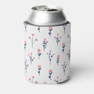 Spring Watercolor Botanical Blooming Seamless Can Cooler