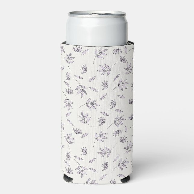 Spring Watercolor Botanical Blooming Seamless Seltzer Can Cooler (Seltzer Front)