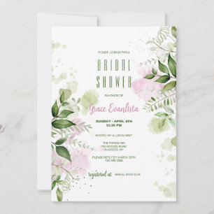 Spring Watercolor Bridal Shower Invitation