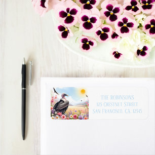 Spring Watercolor Condor Return Address