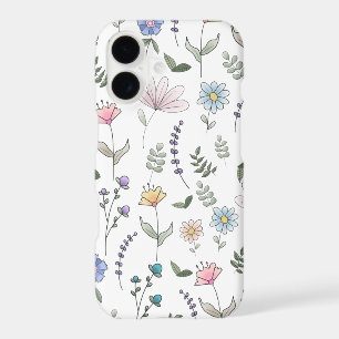 Spring Watercolor Doodle Flowers