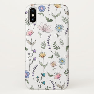 Spring Watercolor Doodle Flowers Case-Mate iPhone Case
