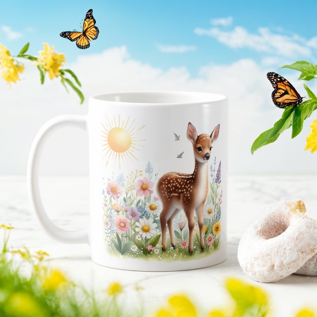 Spring Watercolor Fawn - Kid Mug (Creator Uploaded)