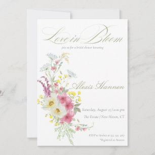 Spring Watercolor Floral  Invitation