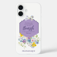 Spring Watercolor Flowers Bible Verse Personalised