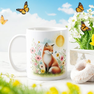 Spring Watercolor Fox - Kid Mug