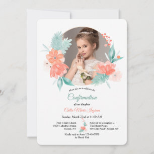 Spring Watercolor Frame Confirmation Invitation
